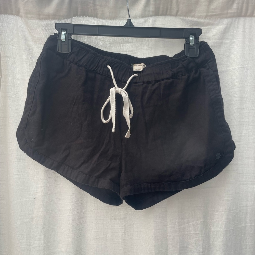 Roxy Black Athletic Shorts with White Drawstring